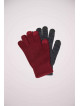 onlaline life knit  f.touch gloves dark grey melange/dgm and rhubarb